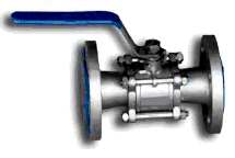 Paslanmaz Flanşlı Küresel Vanalar 3 Parçalı Tam Geçişli TS3148 DIN3202 PN40